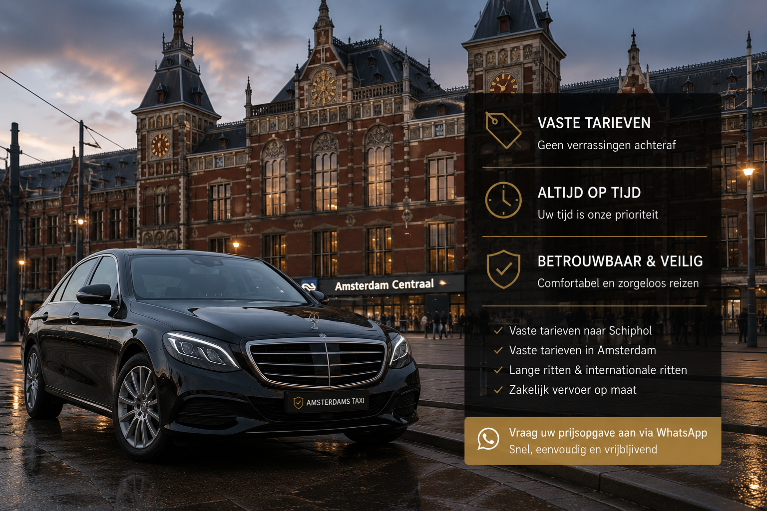 vaste tarieven amsterdamstaxi