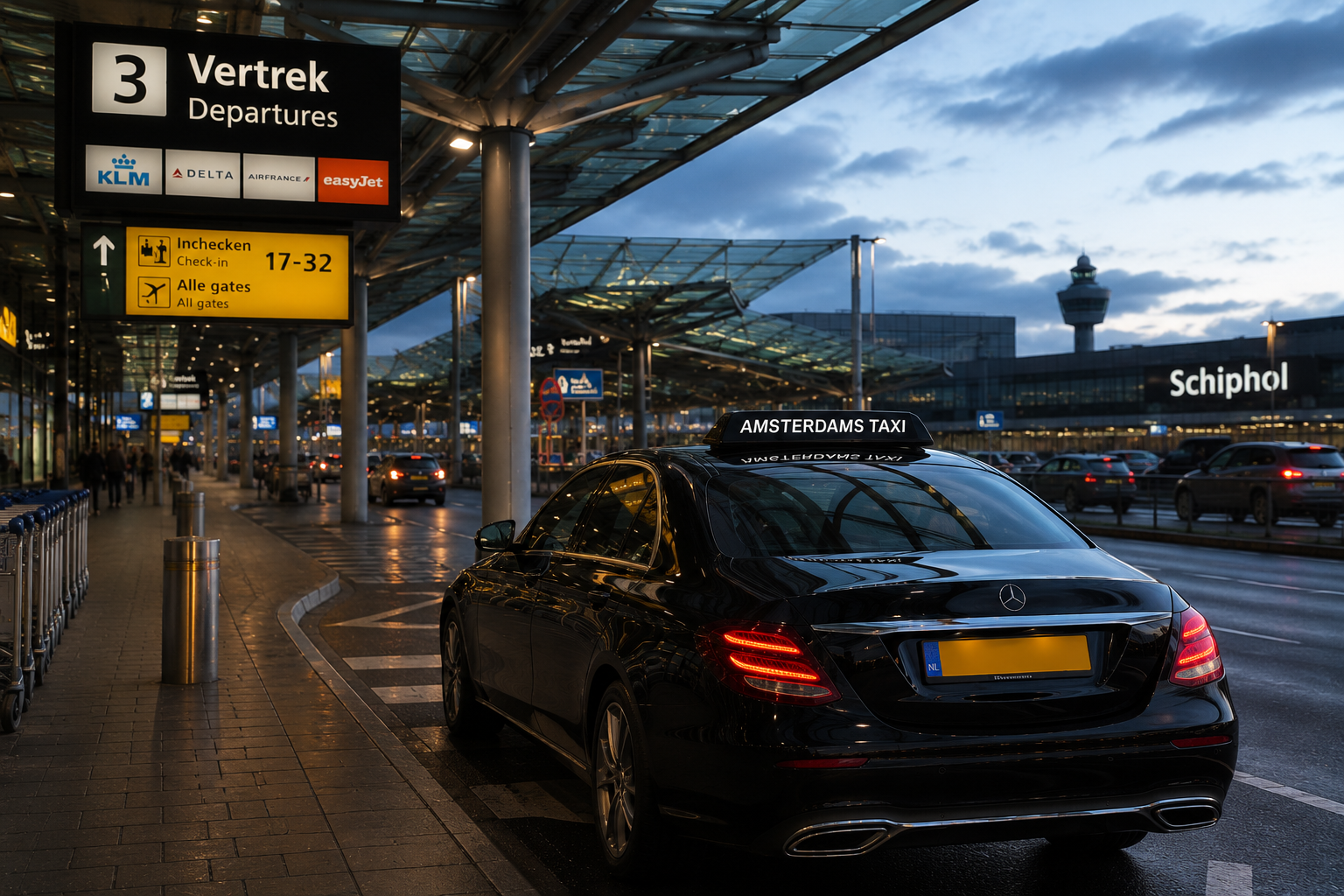 schiphol vetrek 3 ophaallocatie