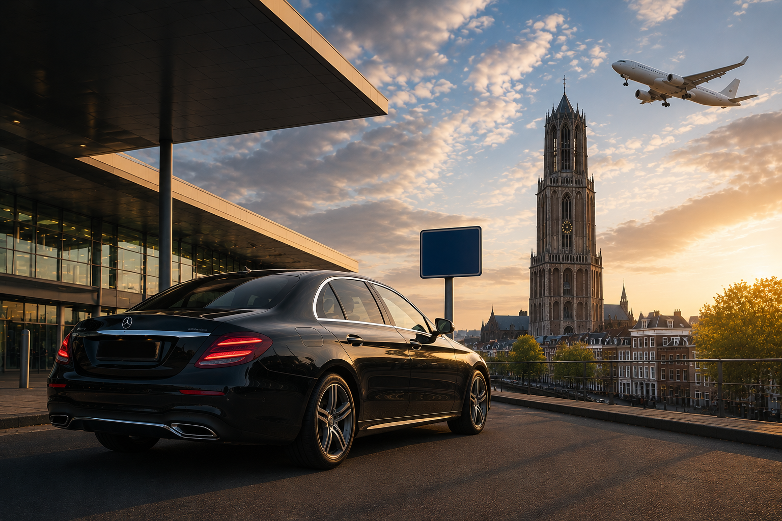 Taxi Amsterdam naar Utrecht met een sedan bij Schiphol en Utrecht