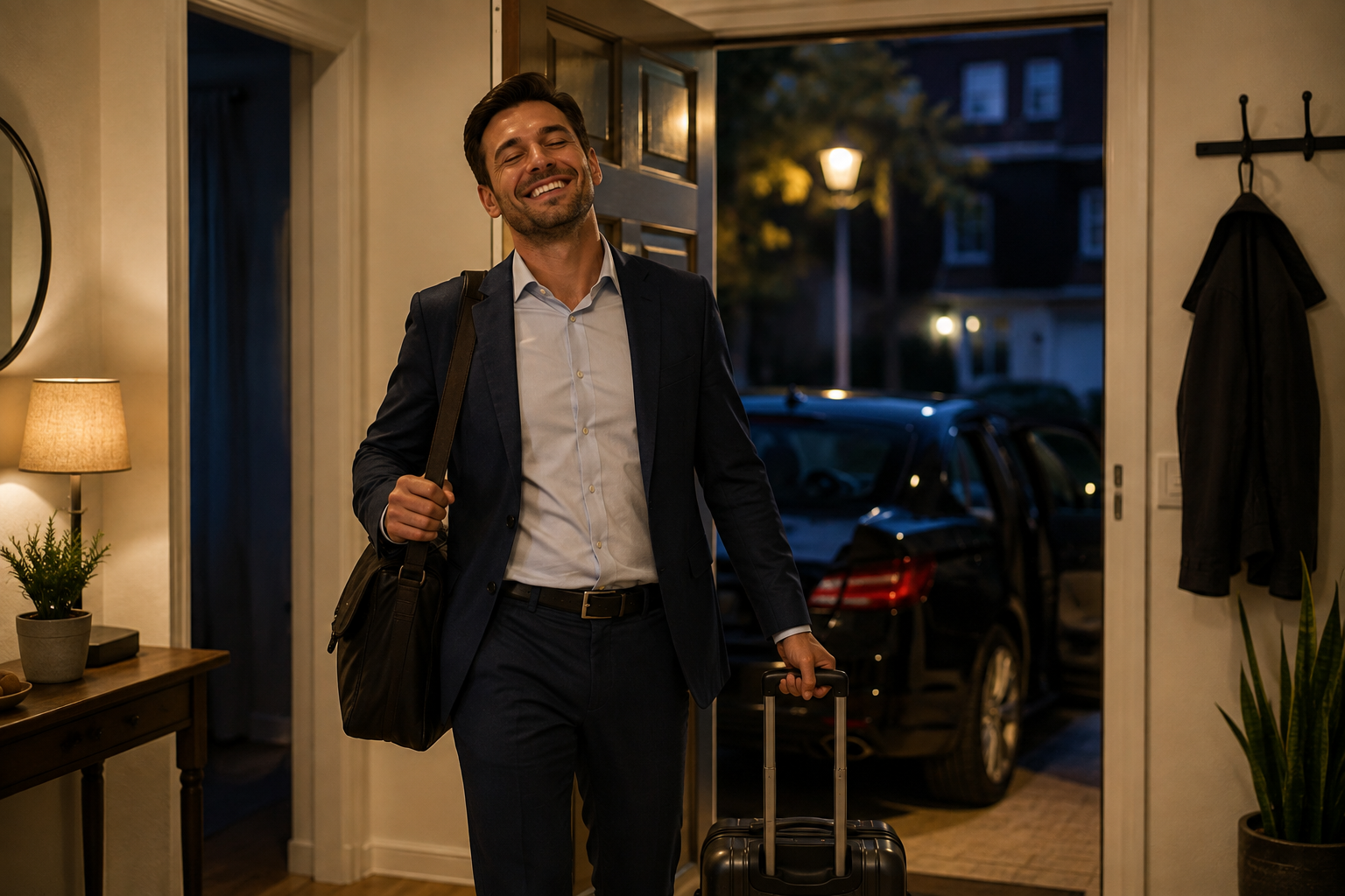 vanaf werk naar huis met de taxi