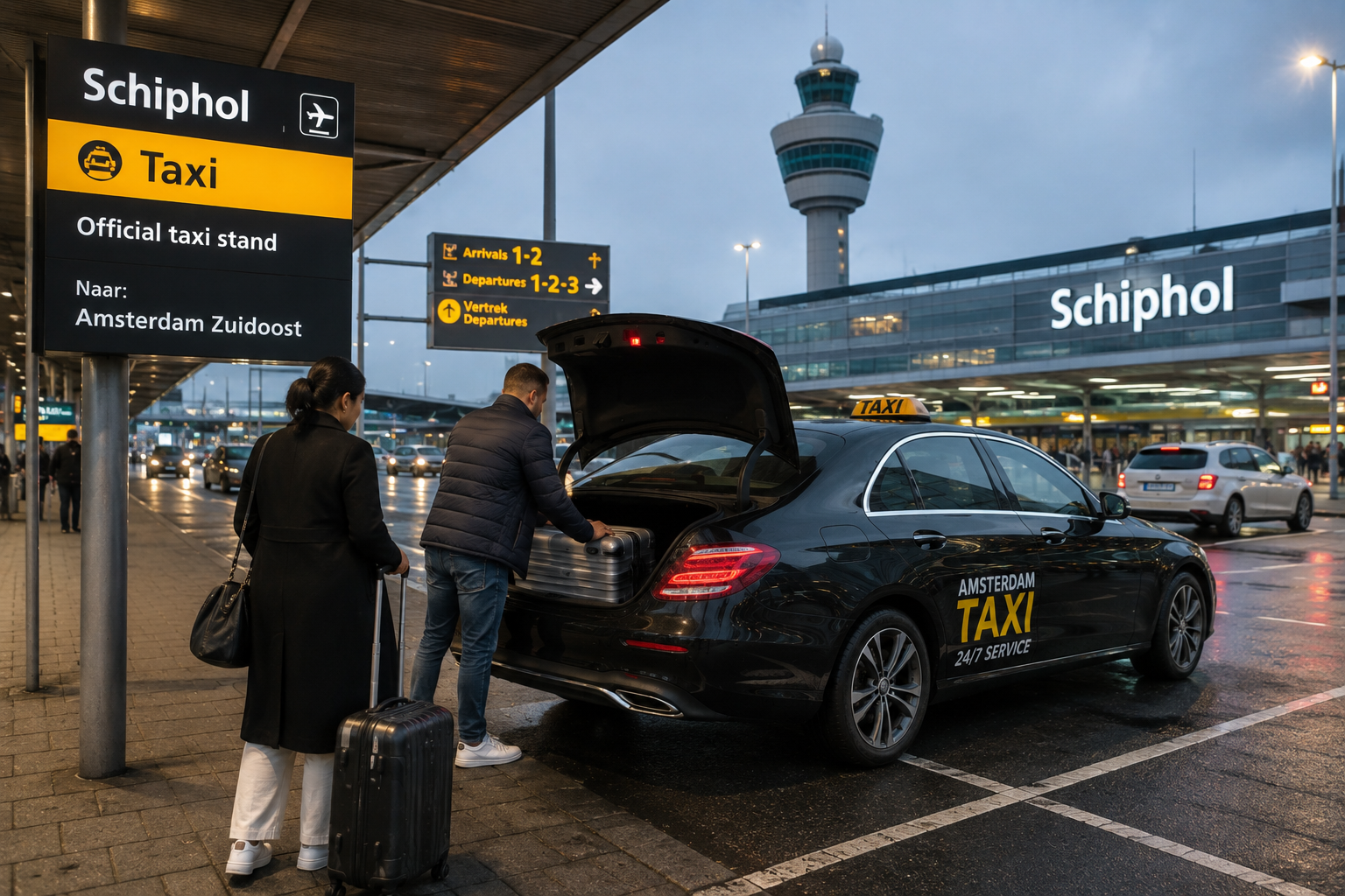 naar zuidoost vanaf schiphol