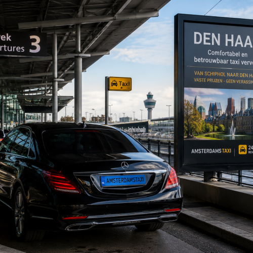Taxi van Schiphol naar Den Haag bij Vertrek 3